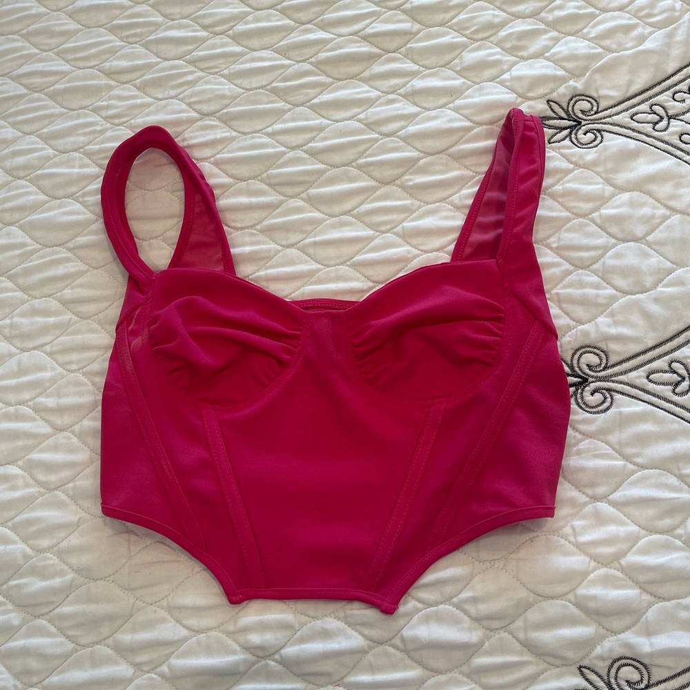 Hot pink crop top